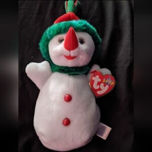 Ty Snowman Plush Toy - White and Red